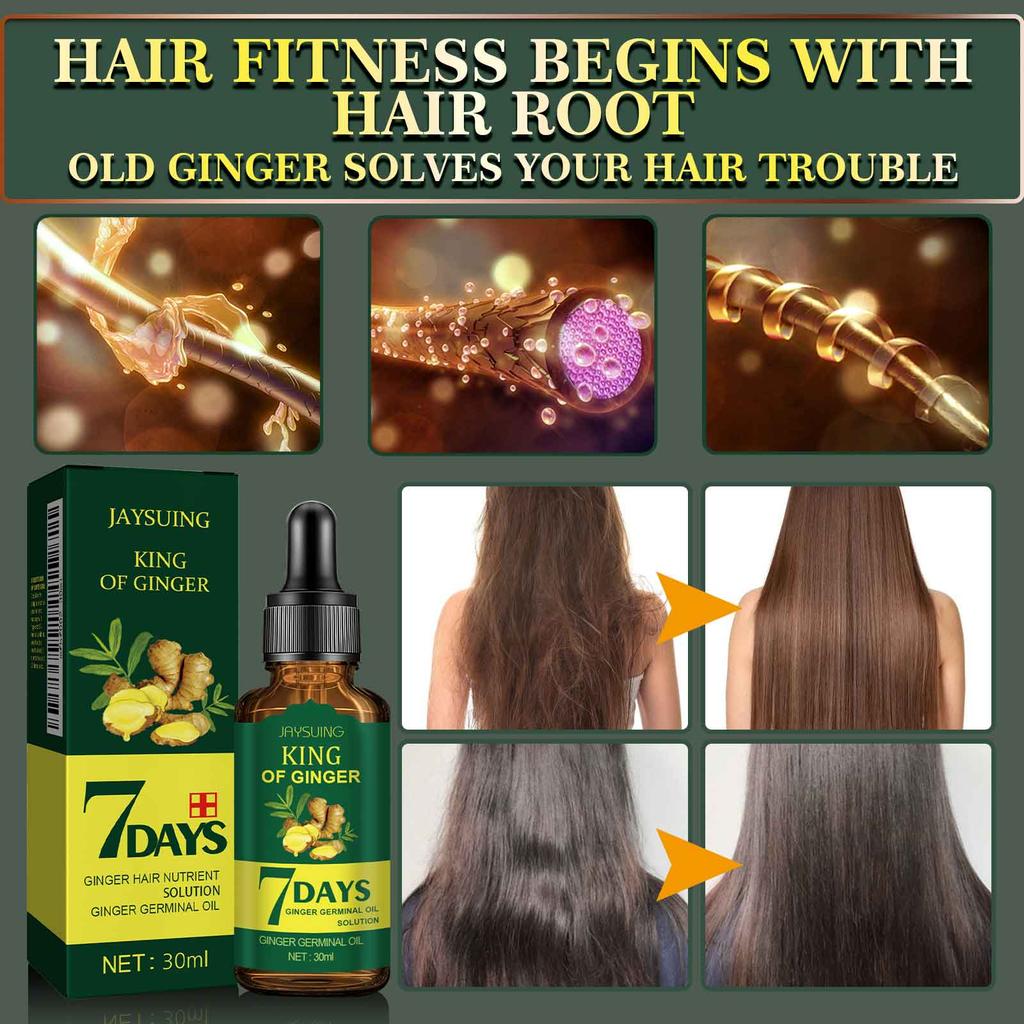 Ginger Care Hair Spray Hair Growth Essence Nourish Hair Roots Massag Scalp Repair Hair Quality Control Oil  Strengthen Hair Roots Hair Care Solution