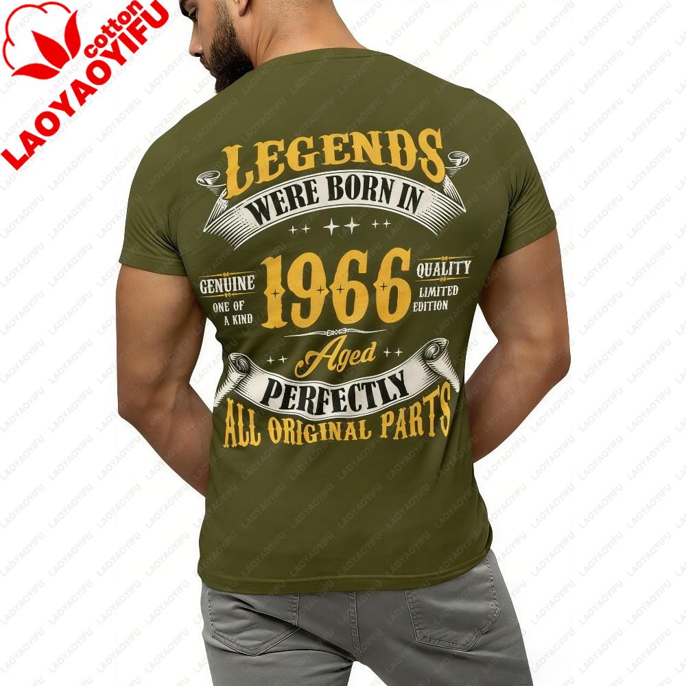 Birthday Shirt for Men Legends Were Born In 1986 or 1966 Tshirt 40 Years Old and 60 Years Old Mens Vintage Tee Backprint Tshirt
