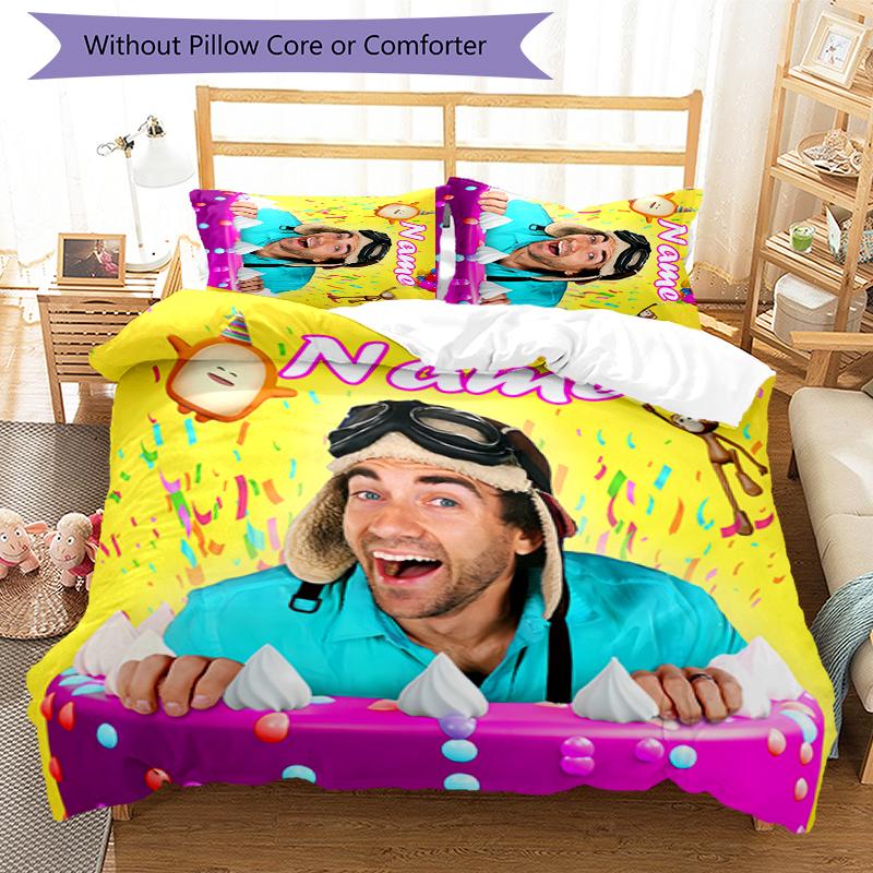 3pcs Custom Name Danny Go Bedding Set Duvet Cover Closure Includes 1 Duvet Cover & 2 Pillowcases for All Seasons Bedroom Decor