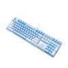 Mechanische Legierungstastatur, Kabelgebundene Tastatur, Multi-Key Anti-Ghosting, 108-Tasten Single-Hintergrundbeleuchtung, Blau