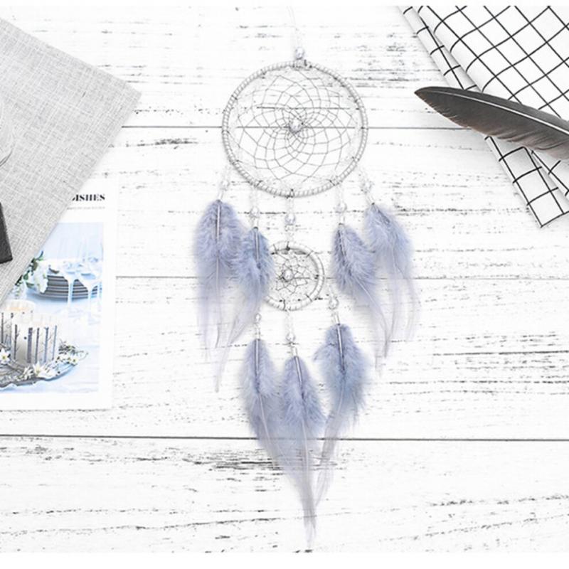 Dream FäNger - Handgefertigte Traditionelle Feder SchöNer Wandbehang Hause Dekor Ornament Handwerk Geschenke Im Valentinstag Für Freunde