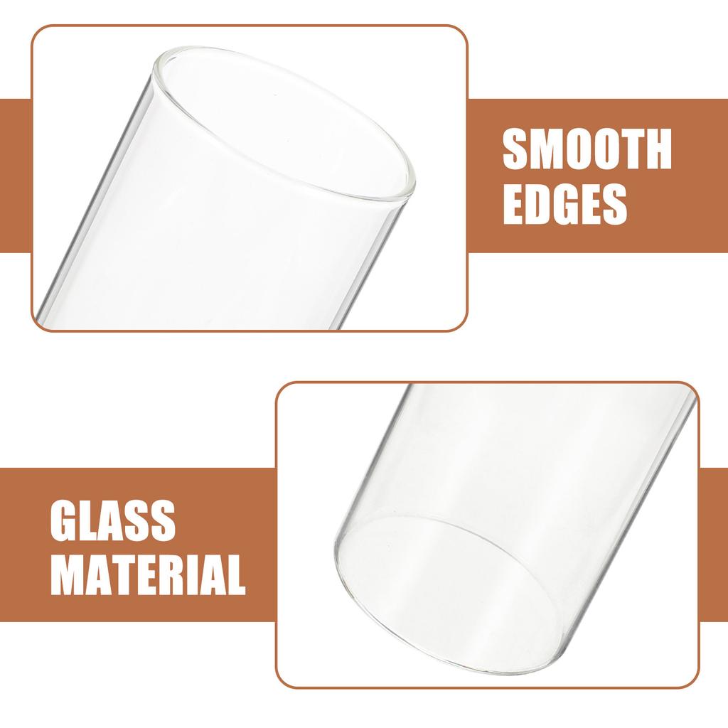 6Pcs Clear Glass Cylinder Vase Set for Hydroponic Flowers Floating Candles Home Decor Vases Centerpieces Modern Minimalist