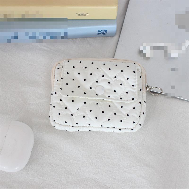 Roztomilé kreslené květinové prošívání Taška na ukládání dokumentů Peněženka na karty Peněženka na mince Peněženka na ID kartu Držitel řidičského průkazu Držák odznaku