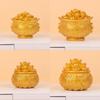 Style Resin Fortune Basin With Prosperity Coins For Office Or Home Decor Gift