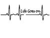 Life Goes On Car Stickers Personalize Car Decal Cute Creative Electrocardiogram Dog Cat Paw Styling Decoration Exterior Sticker