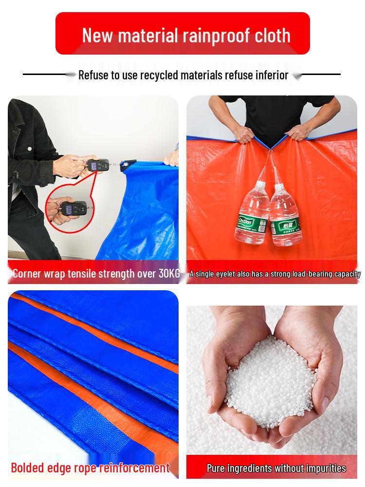 Waterproof Outdoor Canvas Tarpaulin: Rainproof Sunshade for Tricycles and Tents