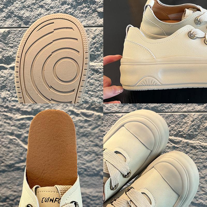 Retro little white shoes spring new thick-soled heightening board shoes casual big-headed women's shoes versatile and not tired feet single shoes