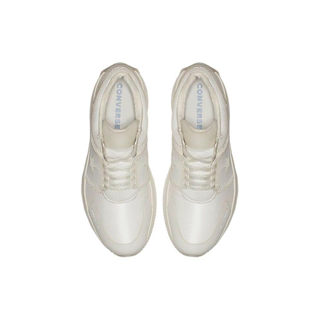 Converse Run Star Ox Shock Absorbing Durable Low Top Casual Shoes Women Sneaker White Gray 163116C
