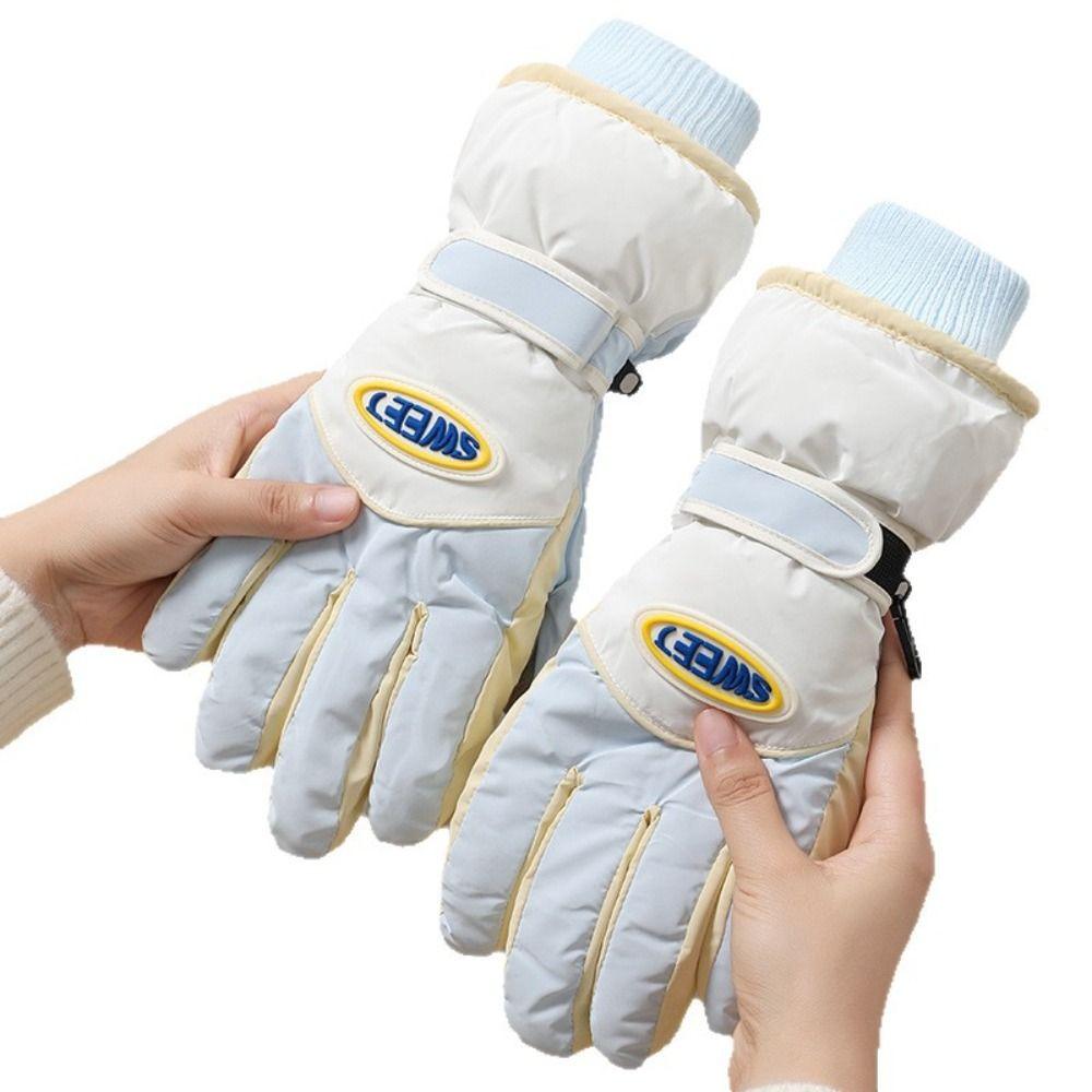 Windproof Skiing Gloves Full Finger Mittens Soft Snowboard Gloves Female/Girls