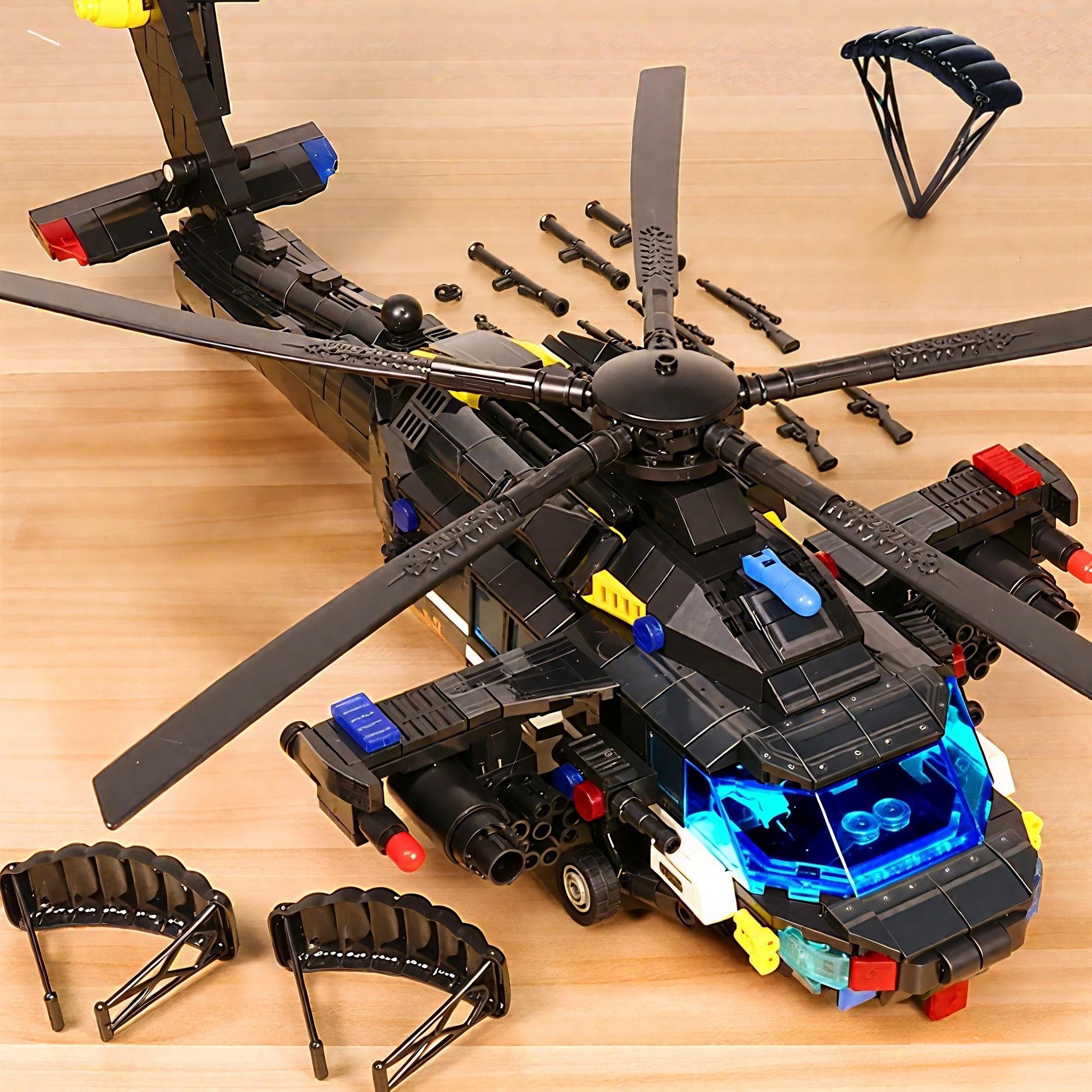 

Military Aircraft Building Blocks City Series Z20 Special Fighter Helicopter Model Educational Toys for Boys Birthday Gift Kids