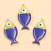11 Color 11x24mm Stainless Steel Ocean Element Fish Pendant for DIY Necklace Jewelry
