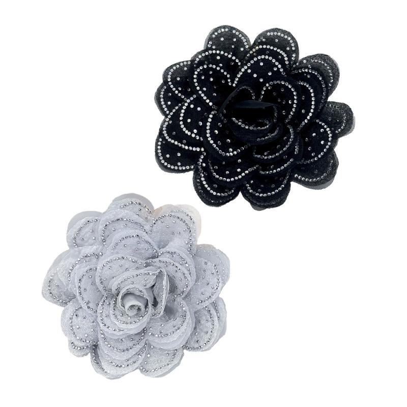 Flower Lapel Pin Fashion Flower Brooches Funtional Clothing Fastener Stylish Dress Clip Suitable for Everyday Wear