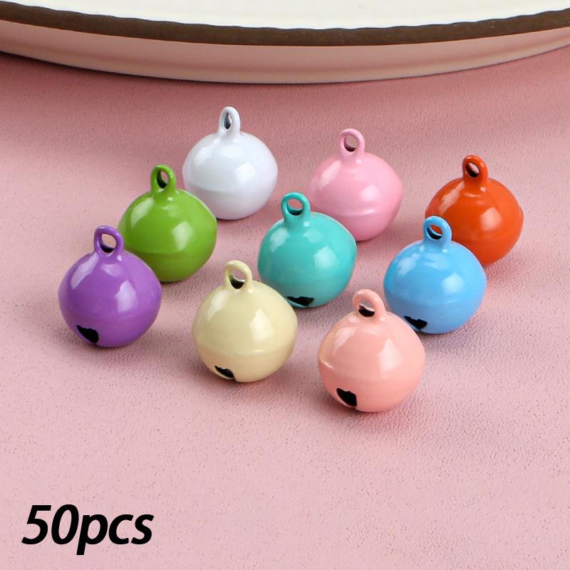 Clochettes Colorées 14/18/22mm Petit Pendentif Accessoires Porte-clés DIY Clochettes Rondes pour Animaux (50 pièces)