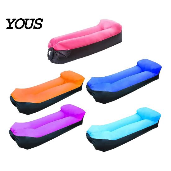 Tear-resistant Air Sofa Outdoor Inflatable Sofa, Portable Foldable Blow-up Couch, Anti Leakage Garden Chair Ergonomic Lounger for Outdoor, Beach,