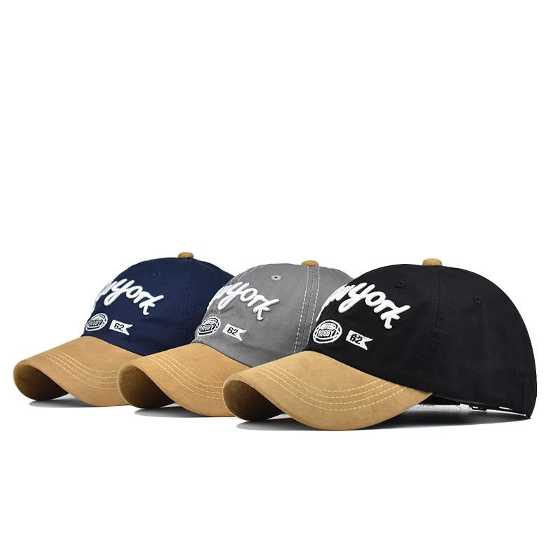 NEW YORK machte alte reine Baumwolle gewaschene Baseballmütze 3D-Buchstaben dreidimensionale Stickereikappe