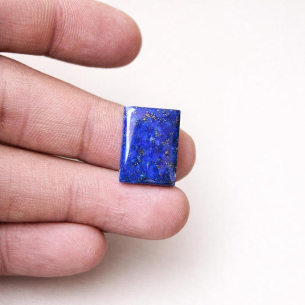 Lapis Lazuli Rectangle Cabochons – Deep Blue Natural Lapis Gemstone with Gold Flecks – Polished Cabochon Set for Jewelry Making