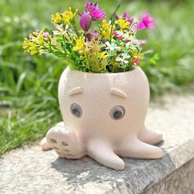 Oktopus Blumentopf Dekoratives Geschenk Moderne Kunst Bonsai Pflanzgefäß Pflanzenhalter für Tischplatte