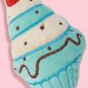 Pet Toy Bite-Resistant Plush Chew Toy with Interactive Sound Design Squeaky Ice Cream Shape Pet Teeth Cleaning Toy