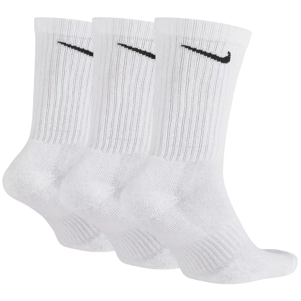Nike Everyday Cushioned Dri-FIT 3-Pack Socks, Unisex White Socks
