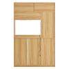 Kitchen Cabinet with LED Buffet Cabinet, with One Drawer, Three Doors and Shelves for Storing Cutlery, Large Space for Microwave. W115×D35×H180cm