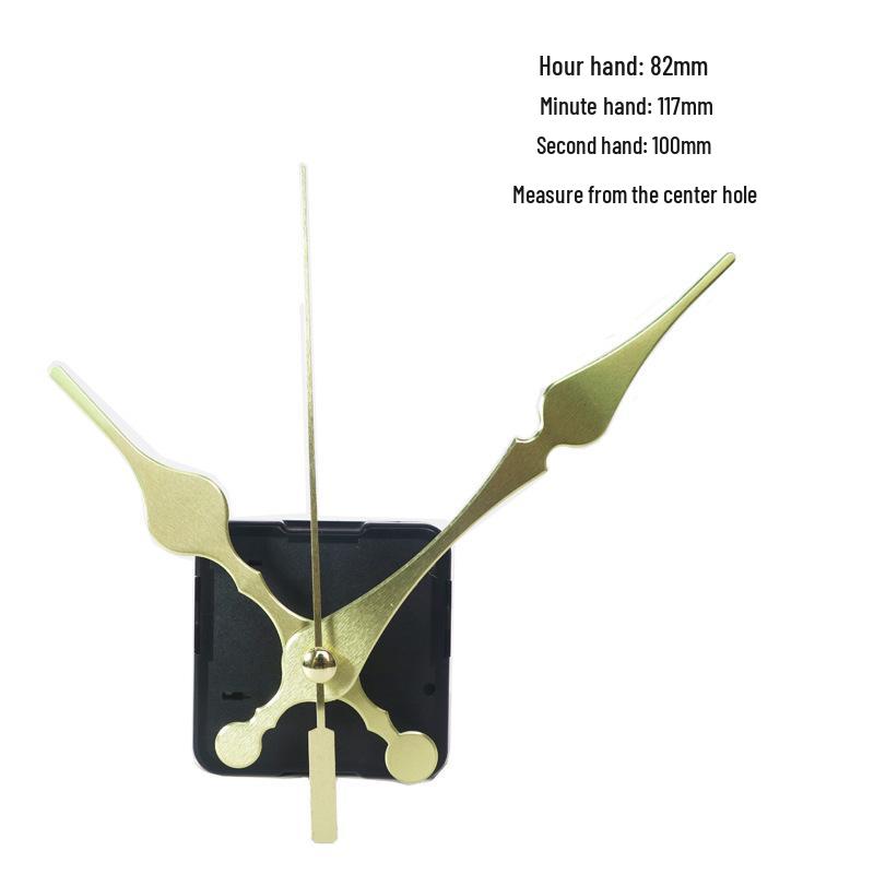 Silent Quartz Clock Movement with Cross-Stitch Metal Hands for Decorative Wall Clocks