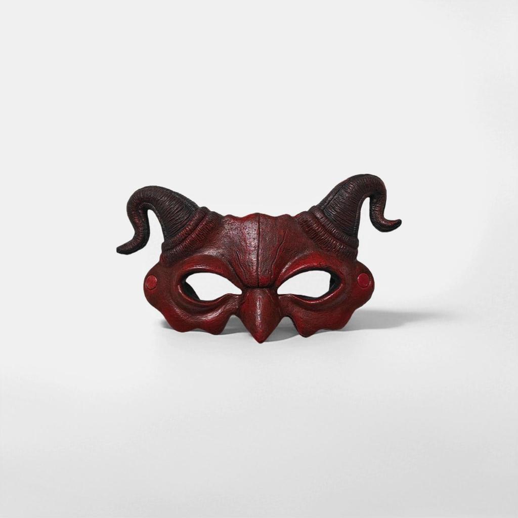 Children's Red Demon Mask Halloween Costume PU Party Prop