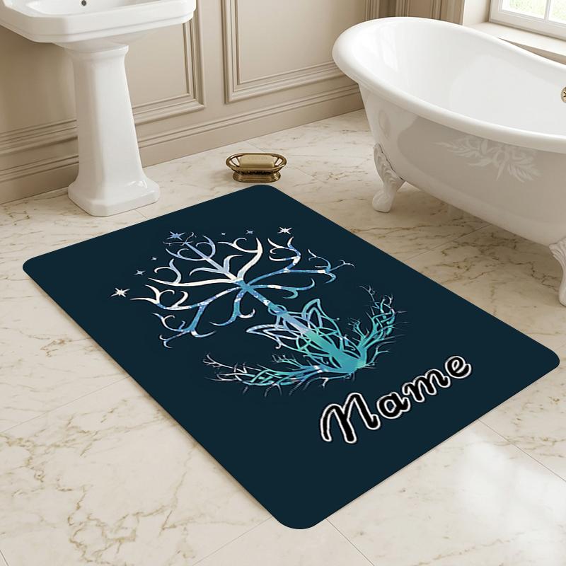 Custom Name Flame Courage Living Room Non-Slip Area Rug Soft Carpet for Bedroom Kids Playroom Sofa Office Home Decor Doormat