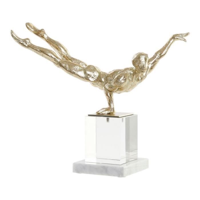 Figurine décorative résine verre marbre (30 x 10 x 27 cm)