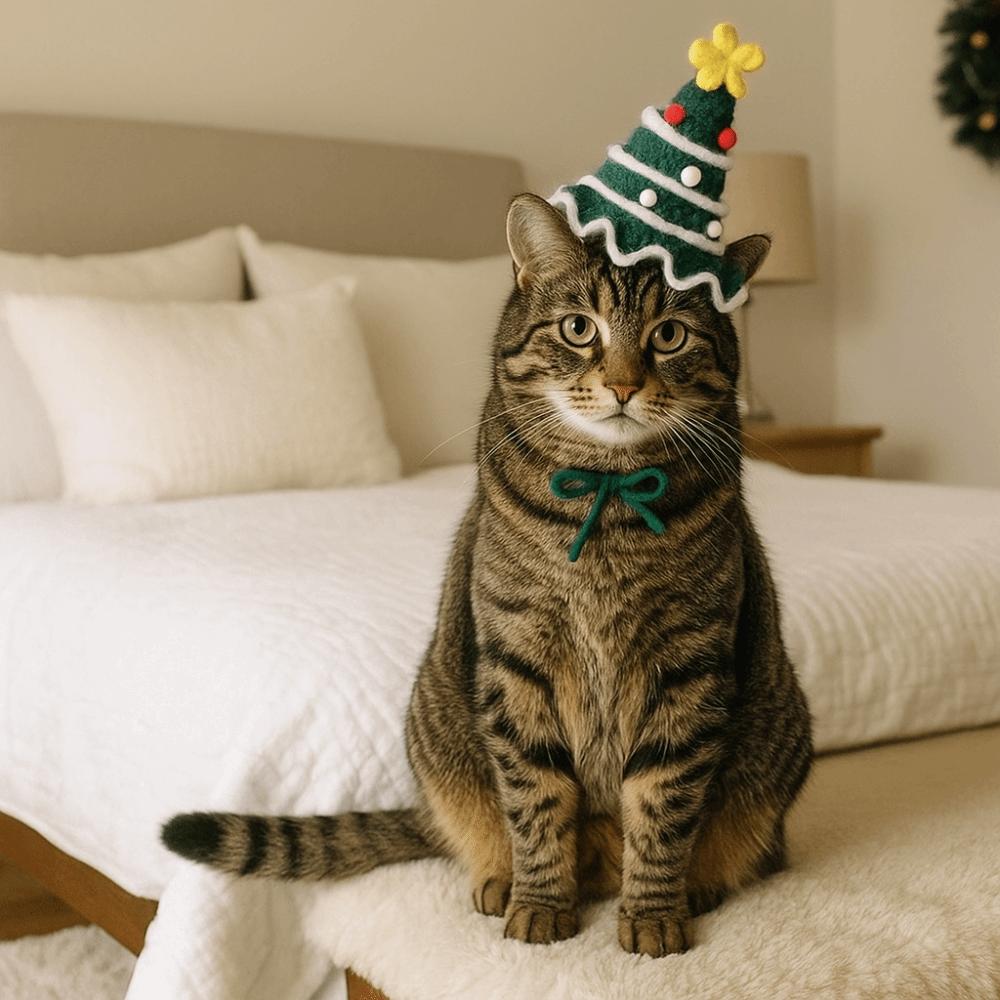 Pet Accessories Cute Pet Christmas Hats Soft Comfortable Cat Knitted Hat Handmade Pet Cosplay Hat Party