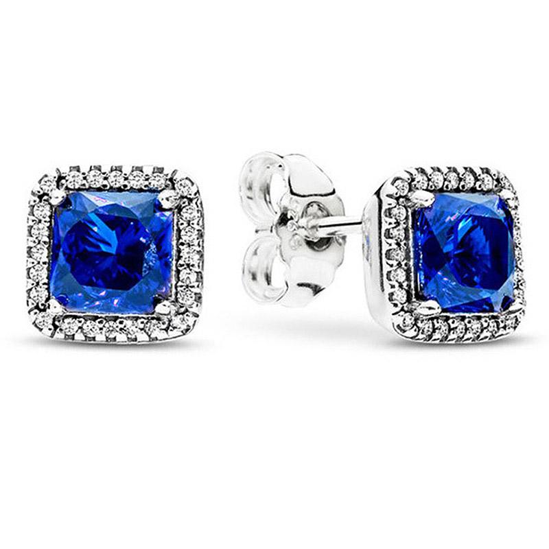 Neue 925 Sterling Silber Mode Ohrring Rose Klassische Zeitlose Eleganz Leuchtende Ohrring Mit Kristall Für Frauen Schmuck Geschenk
