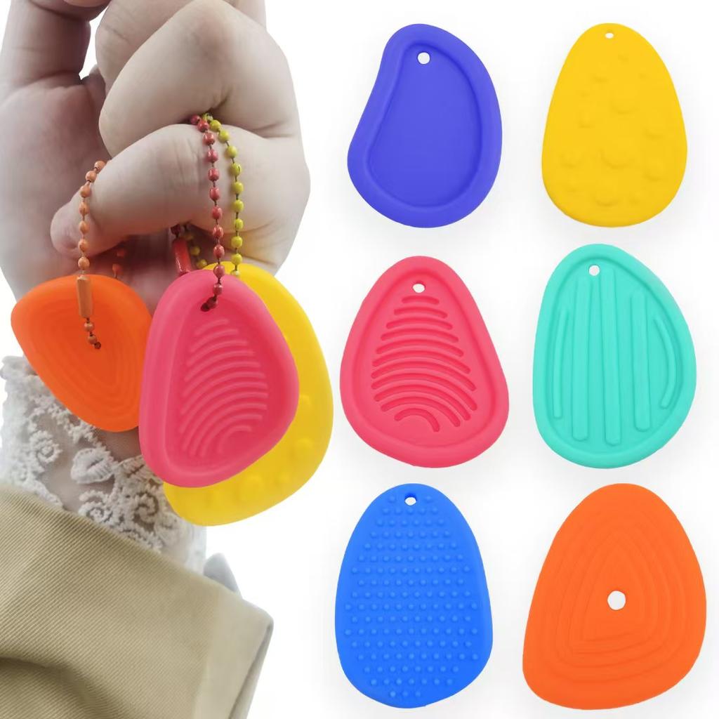 Fidgettoys Silicone Children'S Stress Relieving Toy Sensory Stone Stress Relieving Tool Puzzle Relieving Anxiety Pinch Music Toy