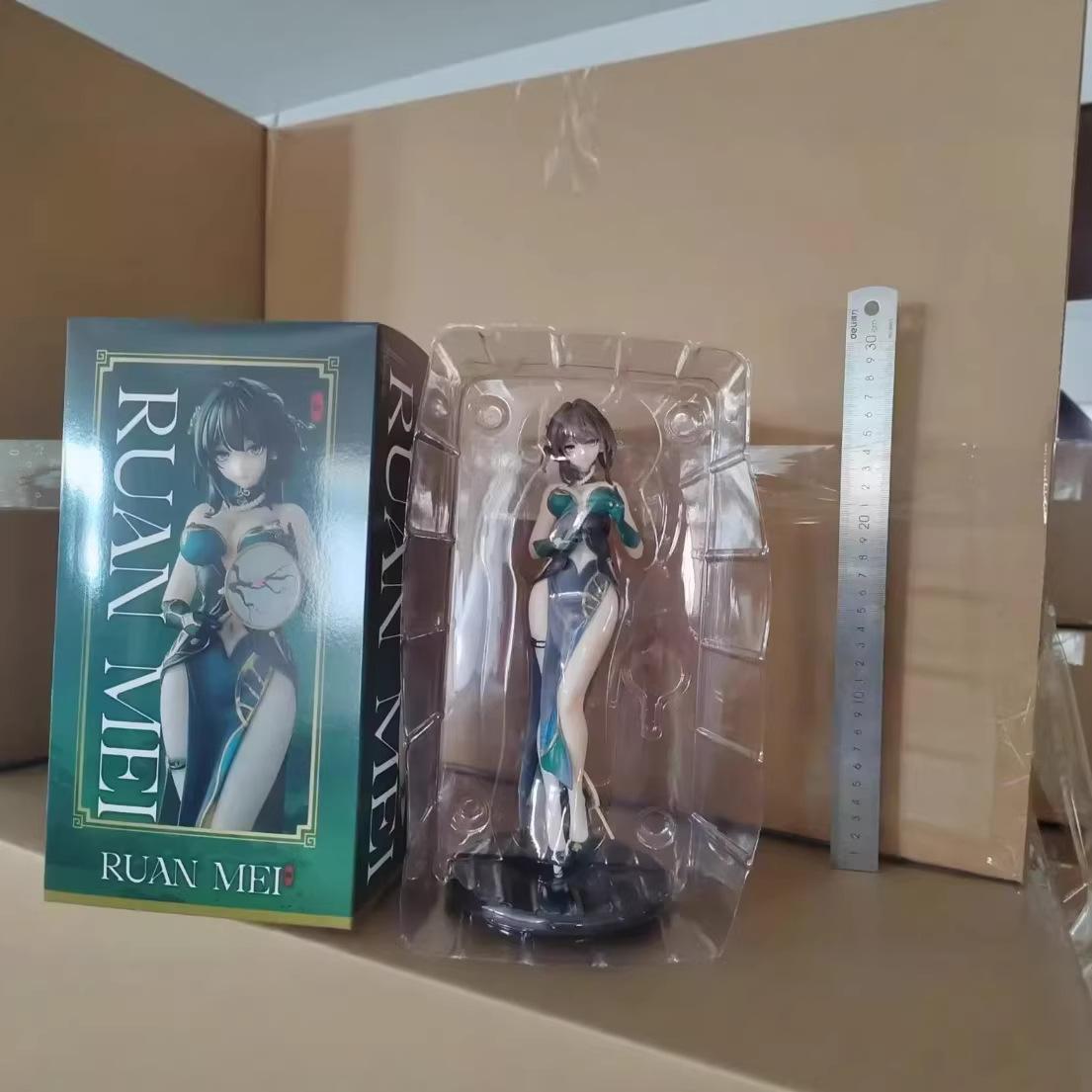 

24cm Qipao Ruan Mei Standing Pose Anime Figure Model Statue Collection Desktop Decoration Ornament Toy Gift for Fans 24cm no box
