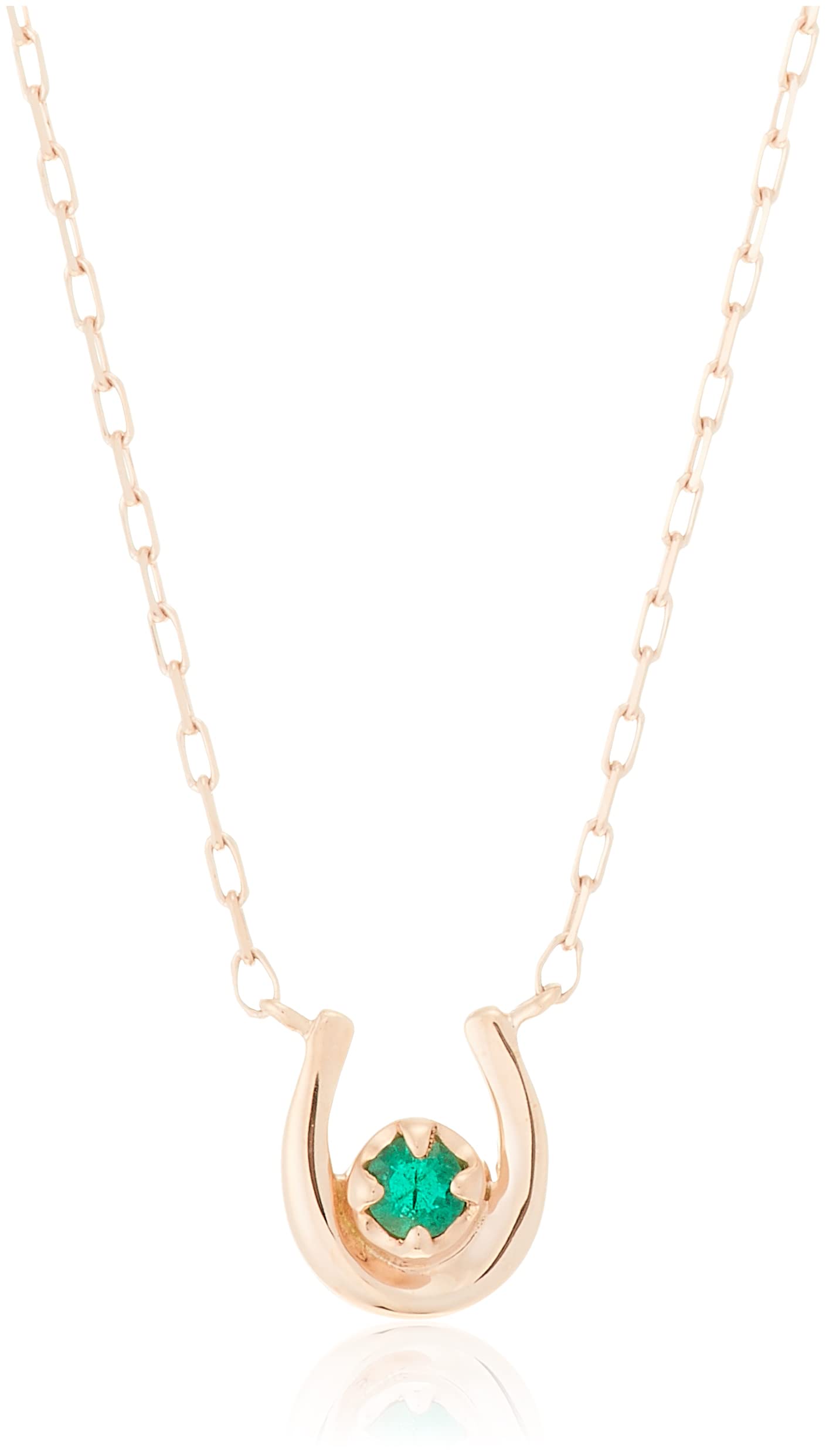 

May Birthstone K10 Pink Gold Necklace 112126123105 Pink Gold [Yondo Sea] Women s