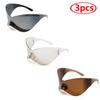 Protective Glasses New Oversized Y2K Punk Rimless Sunglasses Women Men Brand Designer Shades Hip Hop Sport One Piece Sun Glasses