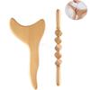 2Pcs/Set Wood Therapy Massage Tools Wood Therapy Kit for Body Shaping Lymphatic Drainage Massager for Body Sculpting Cellulite