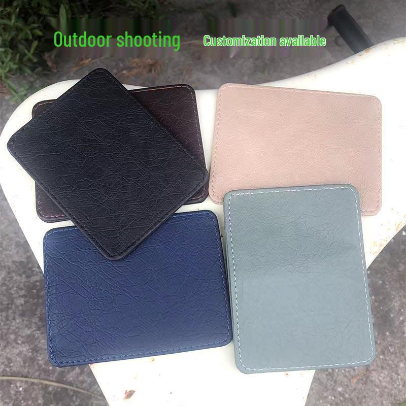 Japan & Korea Premium Top Layer Leather Card Holder with Free Design - Men's Genuine Leather ID & PU Leather Name Sleeve