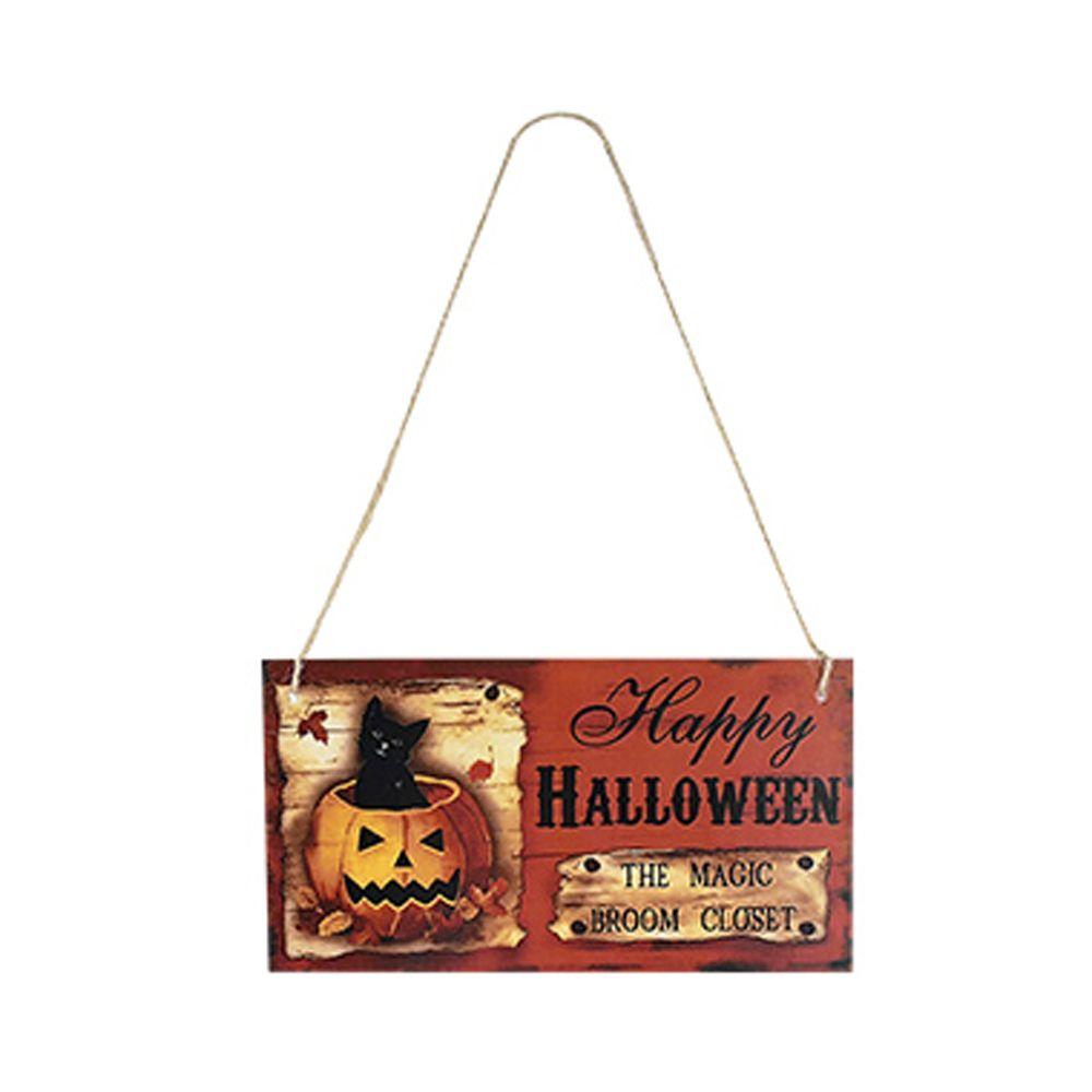Pendant Pumpkin For Home Door Wall Halloween Decoration Wooden Plaque Wood Sign Hanging Ornament