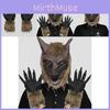 Scary Wolf Mask With Fur Gloves Perfect For Halloween Costume Parties And Cosplay Events