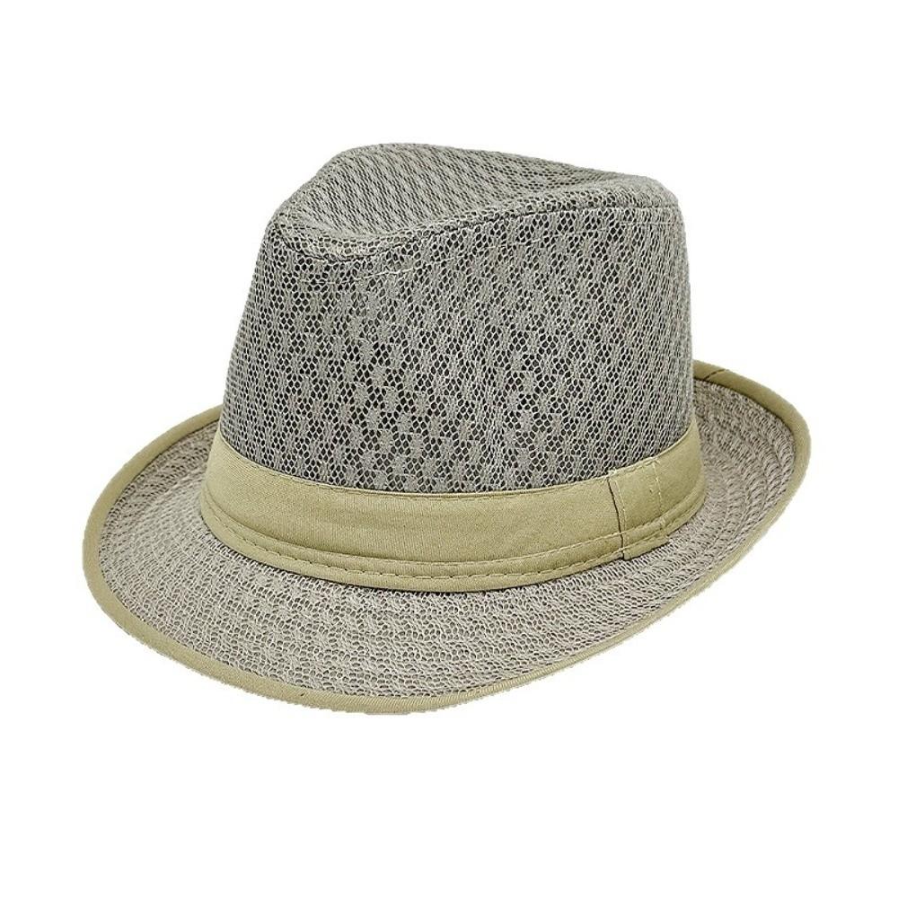 New Mesh Western Cowboy Hat Breathable Curved Brim Top Hat Ethnic Large Jazz Fedora Hats Outdoor Riding