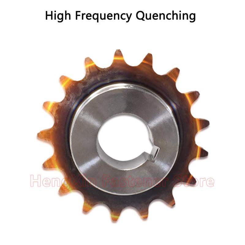 1pcs 10T-20T 12A Industrial Drive Sprocket Wheel 45# Steel Chain Gear 10 11 12 13 14 15 16 17 18 19 20 Teeth Keyway Bore 16-45mm