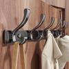 Aluminum Wall Mounted Coat Hook Rack No Drill 1Pcs Dual Hooks Waterproof Hanger for Laundry Room Apron Towel