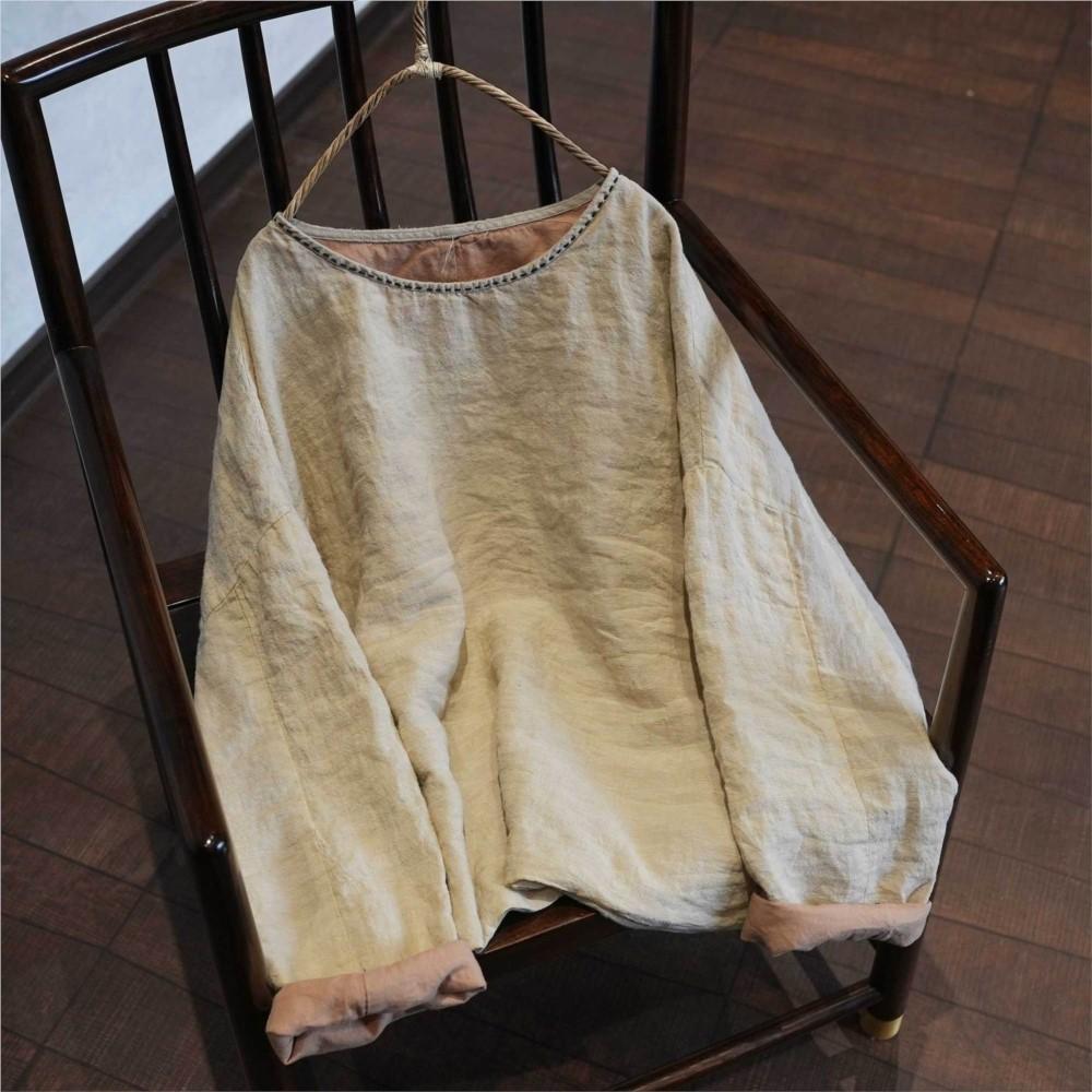 Johnature Women Vintage T-Shirts Spring Chinese Style O-Neck Long Sleeve Linen High Quality Female T-Shirts