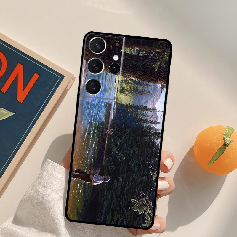 Fish Fishing Fisherman Phone Case For Samsung Galaxy S24 S25 S26 Ultra S20 S21 S22 S23 Plus S10 S25 FE Back Cover