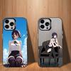 Coque de téléphone Chainsaw M-Man R-Reze Pour iPhone 17,16,15,14,13,12,11,Mini,Pro,SE,MAX Blanc Mat Housse antichoc