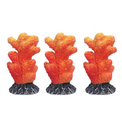 3Pcs Aquarium Simulation Coral Fish Tank Landscaping Decoration Artificial Coral Plants Resin
