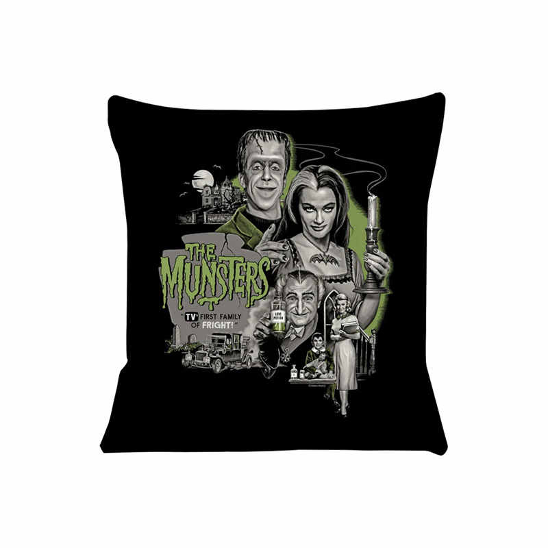 The Munsters Horror Movie Cushion Cover for Sofa Pillow Case Cover Seat Car Throw Pillowcase 45x45cm For Home Decorative SJ697