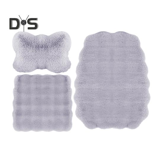 

Утолщенная плюшевая подушка для автомобильного сиденья, мягкая, пушистая, теплая, нескользящая, передняя и задняя, протектор для большинства автомобильных сидений светло-серый