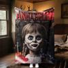 1 Pezzo Annabelle Horror Coperta in Flanella da Esterno Morbido Peluche Decorazione per Picnic, Campeggio, Camera da Letto, Sala Giochi, Ufficio1173A