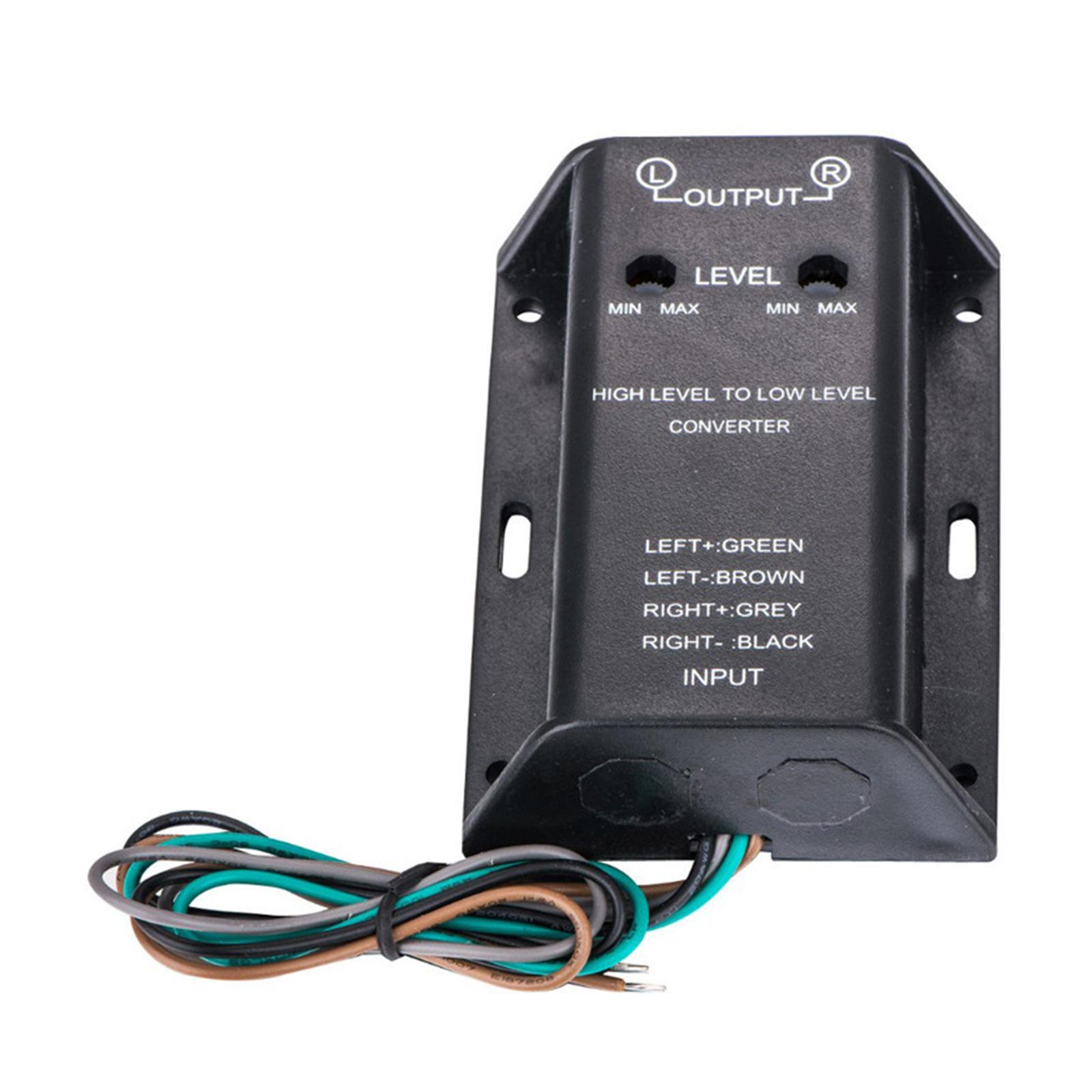 

Автомобильная стереосистема, высокочастотный преобразователь уровня звука, кабель, адаптер для автомобильной аудиосистемы RCA, басовый аудиоадаптер