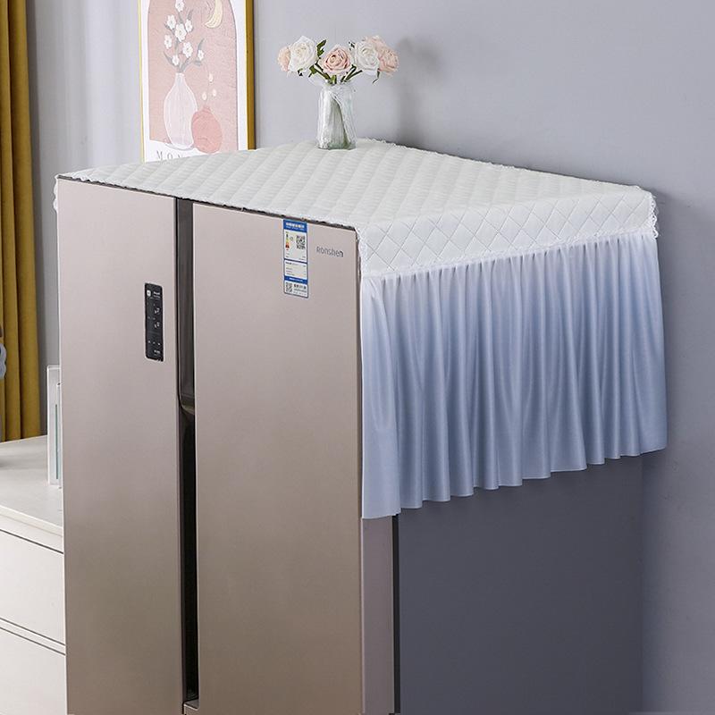 1pcs Single and Double Door Refrigerator Top Dust Cover Anti Pollution and Sun Protection Cover Universal Microwave Washing Machine Cover Towel